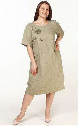 Платье умягченный лен 100%