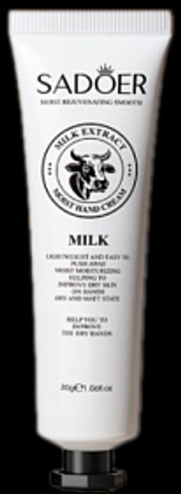 Sadoer Milk Extract Moist Hand Cream, 30g - Крем для рук увлажняющий, с экстрактом молока