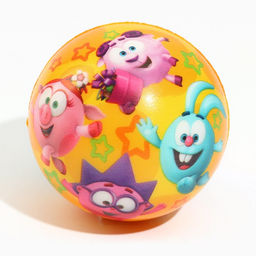 Цена за 12 шт. Мягкий мяч Смешарики «Друзья», 6,3 см, МИКС