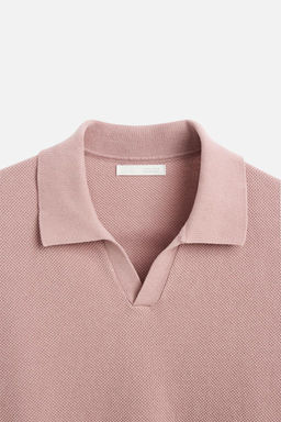TEXTURED KNIT POLO SHIRT - Zara фото 10