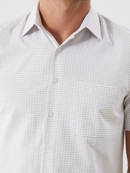 Regular Fit K?sa Kollu Ekose Arm?rl? Erkek G?mlek