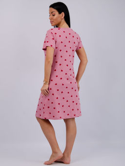 Халат Красотка 10 валентинка, трикотаж - Малина фото 3