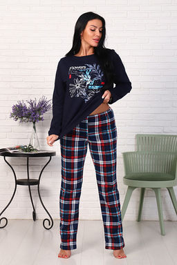 Костюм с брюками, футер с начесом, Flowers (876-1) - Плиона фото 5