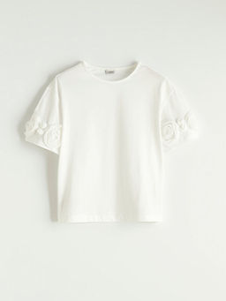 Bisiklet Yaka Nak??l? K?z ?ocuk Ti??rt