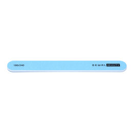 Пилка для ногтей, прямая голубая 1,9х17,8 см, 180/240 грит DEWAL BEAUTY 9102504