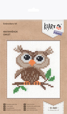 Klart набор для вышивания 8-368 Филинёнок 9 х 10 см  фото 3