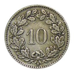 10 раппенов 1922 года Швейцария