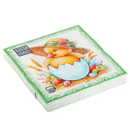 Салфетки бумажные Bouquet Home Collection Classic 33х33см, 3-х слойные, 20 штук в упаковке, 100% целлюлоза, Пасхальный сюрприз (Россия)  фото 2