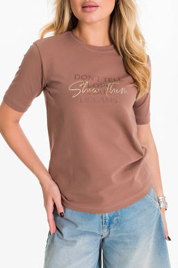 Футболка М324171Пг кофейный - Елена фото 3