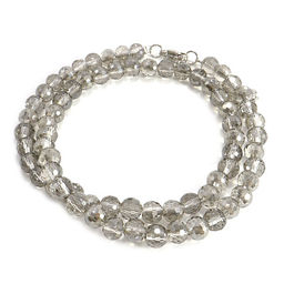 Бусы хрусталь, алмазная огранка Раухтопаз 6мм