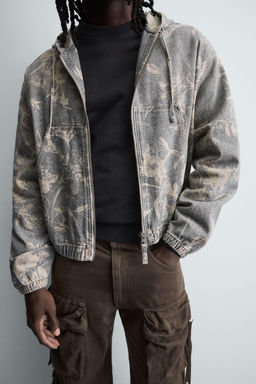 ABSTRACT PRINT DENIM JACKET - Zara фото 4