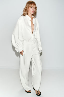 WIDE-LEG TROUSERS WITH DARTS - Zara фото 9