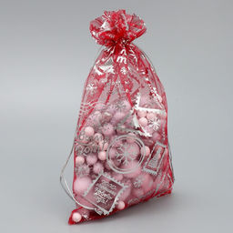 Цена за 20 шт. Мешочек подарочный органза Новогодняя почта, 16 х 24 см +/- 1.5 см - Дарите счастье фото 2