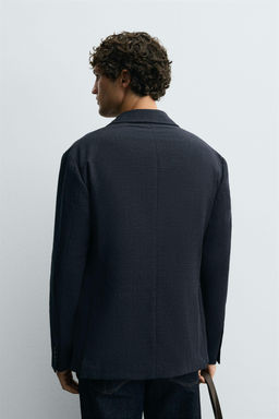 TEXTURED REGULAR FIT BLAZER - Zara фото 3