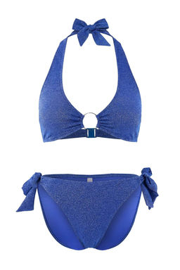 Mavi Simli Aksesuarl? Ucgen Kapl? Normal Bel Regular Bikini Tak?m? TBESS26BT00030