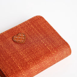 Кошелёк на молнии Сердечко, рыжий