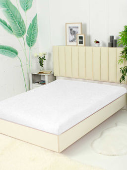 Простыня на резинке Махра - Молоко 180х200х20