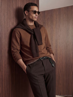 Bisiklet Yaka Erkek Kal?n Sweatshirt