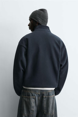 EMBROIDERED FAUX SHEARLING POUCH POCKET JACKET - Zara фото 7