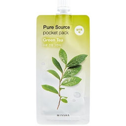 Pure Source Pocket Pack - Green Tea - Ночная несмывая маска для лица с экстрактом зелёного чая, 10 мл