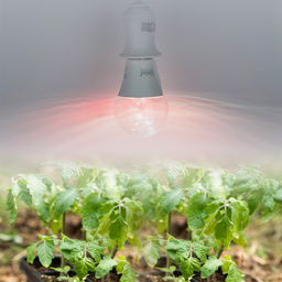 LED-A60-10W/SPM3/E27/CL PLP35WH MULTIPLANT Лампа светодиодная для растений. Форма "A", прозрачная. Три спектра для проращивания, роста и цветения. Картон. ТМ Uniel