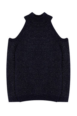 Lacivert Simli Pencere/Cut Out Detayl? Triko Kazak TWOAW20XS0006