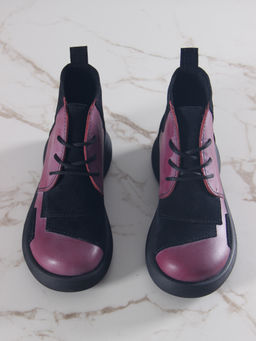 Ботинки EDART 305.927 bl. Вакса бордо+черная замша/байка - Ed'art фото 2