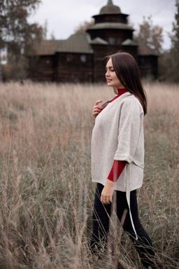 Жакет 100% лен - Синий лен фото 11