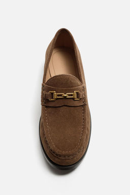 LEATHER LOAFERS WITH APPLIQUE - Zara фото 3