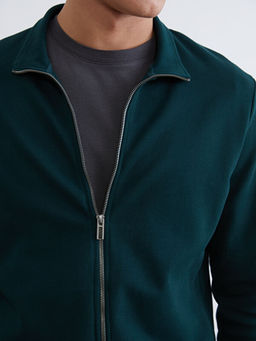 Dik Yaka Uzun Kollu Erkek Fermuarl? Sweatshirt