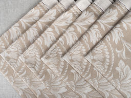 01с-44ЯК Салфетка 45*45 "Овальная" цв. бежевый (по 6 шт