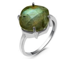 Кольцо из серебра лабрадорит, Пучина