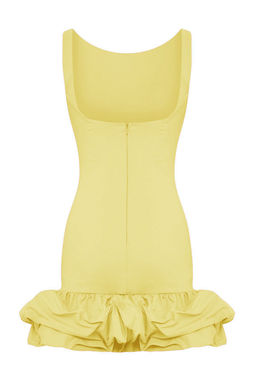 TRENDYOLMILLA Siyah Balon Etek Detayl? Ici Sort Astarl? Dokuma K?sa Elbise TPRSS25EL00059  фото 27