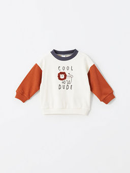Bisiklet Uzun Kollu Bask?l? Erkek Bebek Sweatshirt ve E?ofman Alt 2li Tak?m - Waikiki фото 2