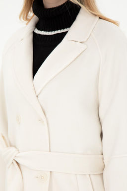 Женское кремовое пальто с вышивкой Неожиданная скидка в корзине - U.s. polo assn фото 7