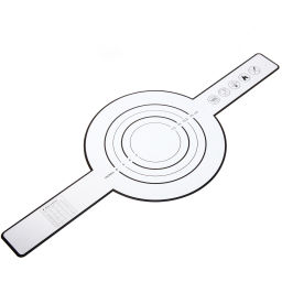 Цена за 2 шт. Коврик силиконовый 21см с ручками, белый