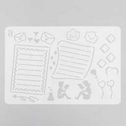Цена за 2 шт. Трафарет «Литературное свидание», со строчками, 17.4×26 см