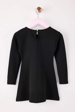 Siyah Fiyonk Detayl? Maxi Boy K?z Cocuk Dokuma Y?lbas? Elbisesi TKDAW26EL00012 - Trendyolmilla фото 4