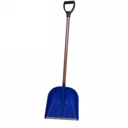 Лопата снеговая "Купец-2" 410*460 мм,пластик, цветная с ал.черенком и V-ручкой, d=32