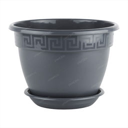 Горшок Антик 16,6л D36 антрацит с поддоном
