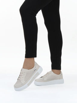 03-C322-2A BEIGE Полуботинки летние женские (натуральная кожа) - Фабричный китай фото 2