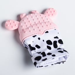 Прорезыватель рукавичка Коровка, на липучке, цвет МИКС, Крошка Я фото 3