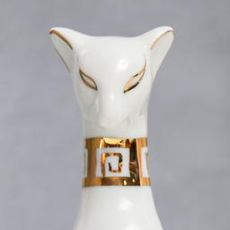 Фигурка керамика «Кошка египетская, белая» 21×5.5×6 см