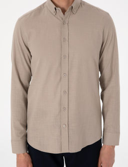 Vizon Keten G_r_n_ml_ Slim Fit Uzun Kollu G_mlek - Pierre cardin фото 7