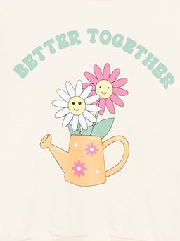 Bisiklet Yaka Bask?l? K?z Bebek Sweatshirt - Waikiki фото 2