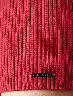 D34.198 Свитер женский темно-красный