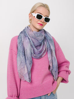 Большой, мягкий, тонкий и очень нежный двусторонний палантин с рисунком в стиле арт-деко - Tantino фото 6