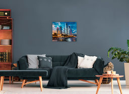 ФРЕЯ PCF-19 Картина на холсте с подрамником 50 х 40 см Город в лучах заката фото 3