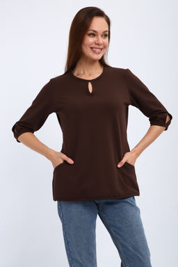Кофта женская из футера 2-н Анфиса шоколад