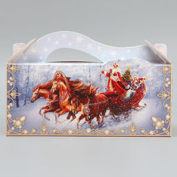 Цена за 2 шт. Коробка подарочная складная «С Новым годом!», 23×10×10 см